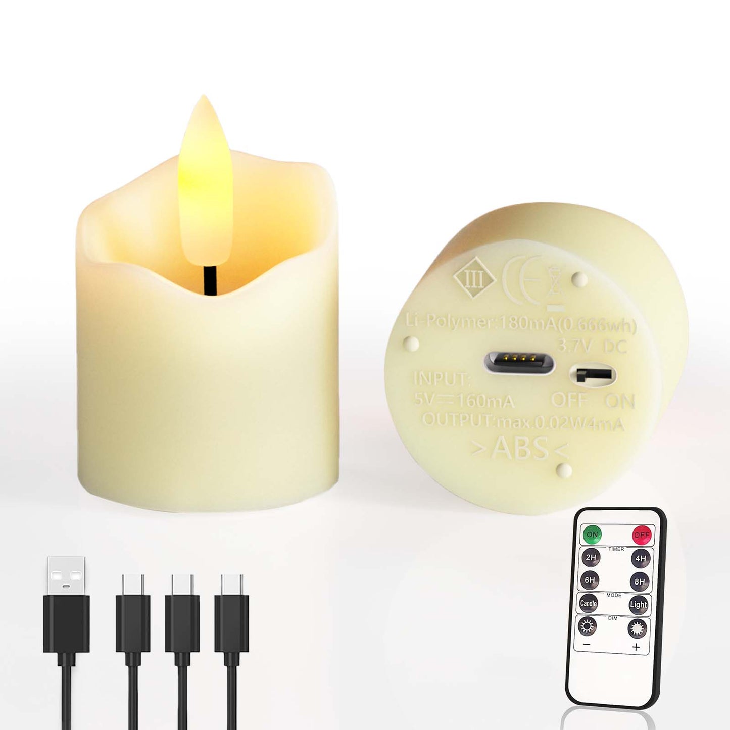 Rechargeable Flameless Tea Lights with Remote, 1.5H Fast Charge 60H+ Runtime, Timer Dimmable LED Candles, Safe Battery Operated for Wedding, Holidays, Home Decor (6 Pack)