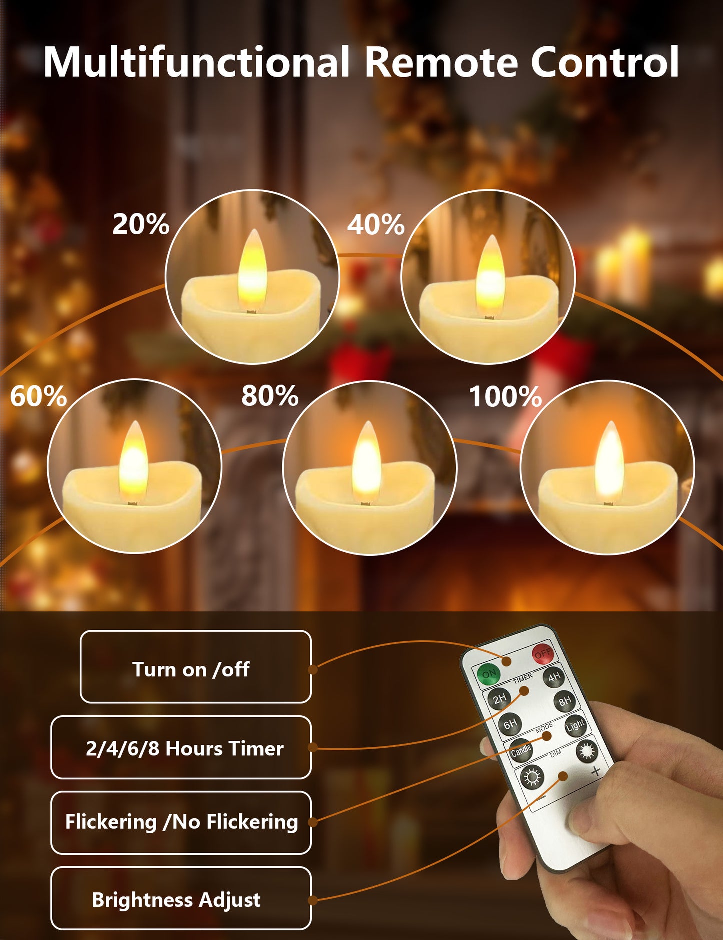 Rechargeable Flameless Tealight Candles Set of 6, LED Votive Flickering Tea Lights with Timer, Battery Operated for Soccer Party Essentials, Christmas Decor, Wedding Centerpieces & Daily Celebrations